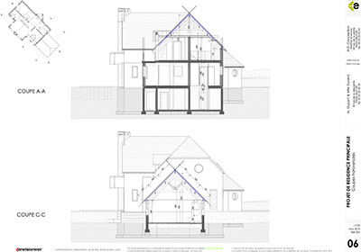 plan coupe maison cao