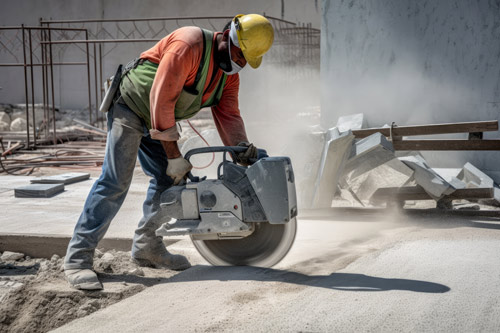 construction-worker-using-concrete-saw-cut-concrete-construction-site